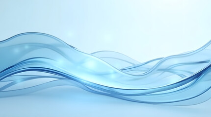 Aufkleber - A serene blue wave pattern creates a calming and fluid visual, perfect for backgrounds or design elements.