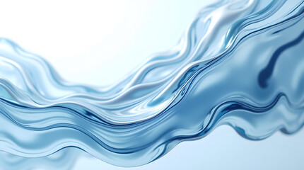 Aufkleber - Flowing wave-like patterns of crystal clear water create a calming blue ambiance.