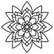 © MST KADHBANU - Bohemian Mandala Heart Line Drawing