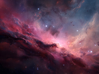 Wall Mural - Colorful Nebula in Deep Space