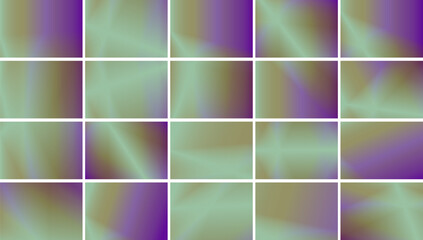 Poster - Gradient abstract squares, purple and green, decorative pattern background