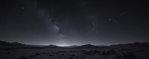 Wall Mural - Starry night, infinite black expanse, cosmic dust,  Milky Way,  wonder,  dark