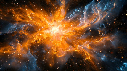 Poster - Abstract cosmic nebula design