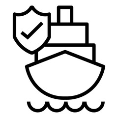 Aufkleber - marine insurance  vector icon
