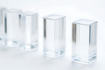 Aufkleber - Crystal Clear Forms: Minimalist Arrangement