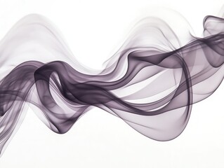 Poster - Abstract flowing smoky wave in shades of grey and white color, ethereal background, flowing motion effect and elegant artwork