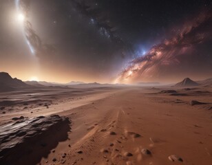 Wall Mural - Vast, star-dusted expanse, cosmic dust clouds swirl ,  celestial,  photography