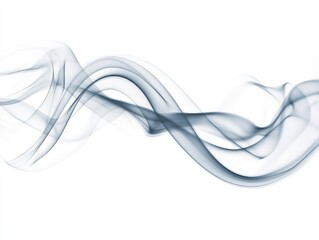 Poster - Abstract flowing lines in shades of gray creating a dynamic and fluid visual against a clean white background