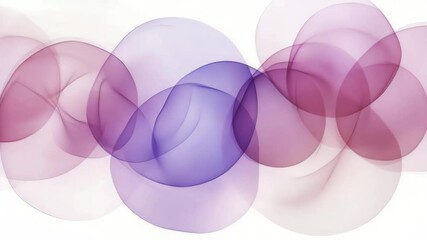 Poster - Semi-transparent, overlapping pink and purple circles create a soft, abstract background on a white canvas.