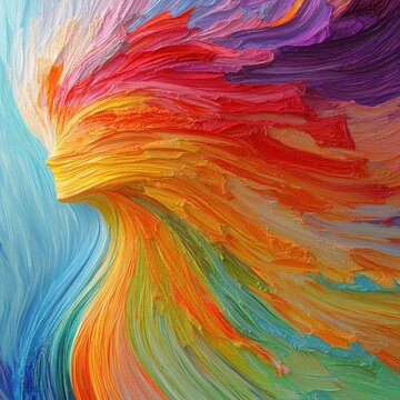 color stroke rise, surreal thread, background