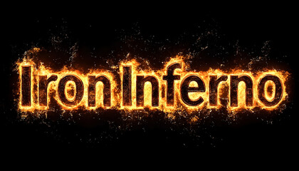 Poster - Fiery text graphic design element