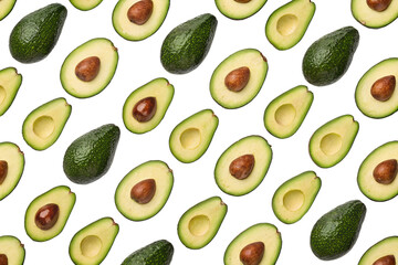 seamless pattern of avocado fruits