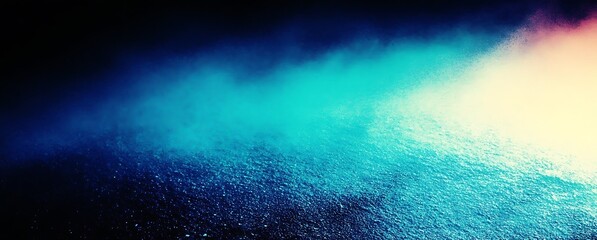 Wall Mural - Textured Turquoise Gradient with Faint Smoke on Transparent Background