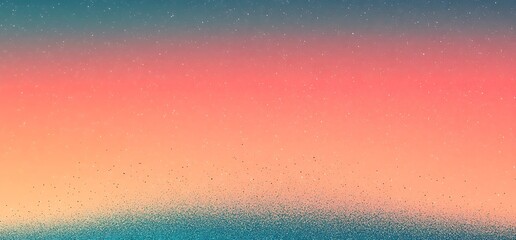 Wall Mural - Vibrant Gradient Background with Starry Texture; Teal, Peach, and Pink Hues