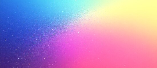 Wall Mural - Vibrant Gradient with Glitter Texture Blue, Pink, Yellow Blended Background