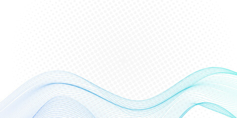 Aufkleber - Abstract blue, white smooth element swoosh speed wave modern stream background. Wave with lines created using blend tool. Abstract frequency sound wave lines and twisted curve lines background.
