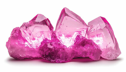 Pink crystal cluster