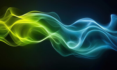 Poster - colorful abstract wave design with smooth flowing lines and gradients.