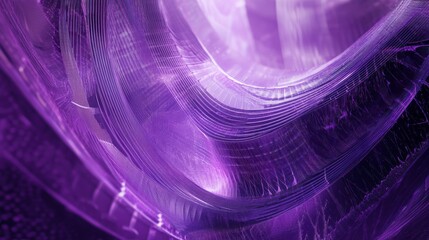 Poster - Abstract purple glowing waves and lines.