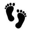 © Tanjila - Two Black Footprints on White Background Conveying Simplicity and Minimalism