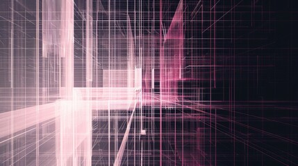 Poster - abstract glitch movement effect on surface of digital cyber design express scene of cyberspace style