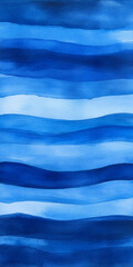 Poster - Abstract blue watercolor background with flowing waves Generative AI