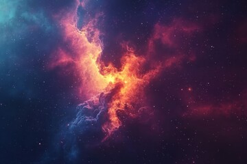 Wall Mural - colorful nebula in deep space reveals vibrant clouds and cosmic energy, colorful nebula in deep spac