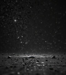 Wall Mural - inky black canvas sprinkled with diamond-like stars, cosmic expanse , spangled, infinite, nebula