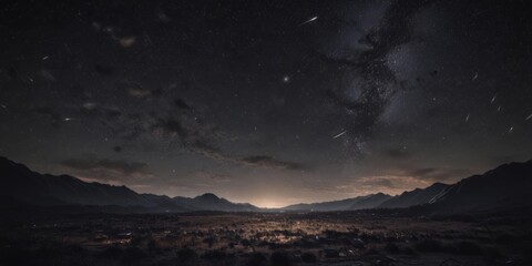 Wall Mural - dark, inky sky ablaze with countless glittering stars , spangled, planets, heavens
