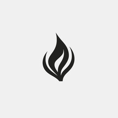 Poster - Black flame fire burn hot light energy abstract design symbol vector illustration graphics icon element