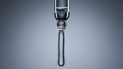Poster - The close up shot displays a glass apparatus with liquid