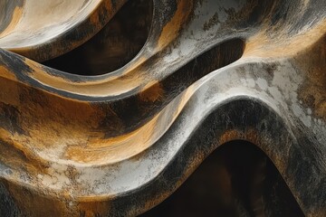 Poster - Mesmerizing abstract curve waves create a relaxing atmosphere in soothing colors, Mesmerizing Abstract Curve Waves Video  for Relaxation Background