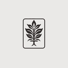 Poster - Vector tree plant nature leaf leaves graphic design illustration art symbol icon logo design element silhouette