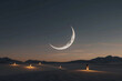 © SuzeO - islamic celebration, islamic new year celebration, with lanterns glowing under a peaceful desert night and a spiritual, warm ambiance