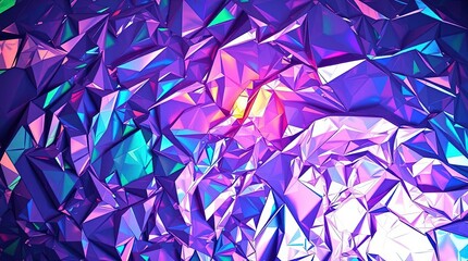 Leinwandbilder - Colorful geometric patterns create a vibrant tapestry of light and texture in an abstract design