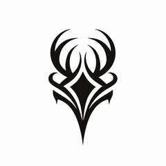Poster - Black tribal tattoo design vector illustration graphic art abstract pattern decorative ornament element shape silhouette
