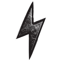 Poster - lightning bolt halftone grunge vector design element