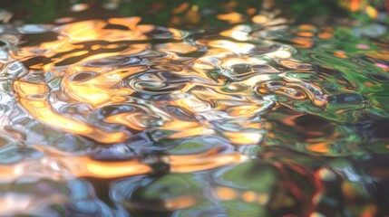 Poster - Reflections shimmer across the water surface creating abstract patterns