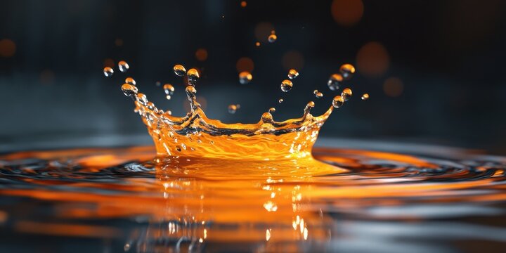fluid splash pop, glowing thread, background