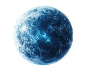 Wall Mural - Exploring the blue planet's mysteries outer space digital cosmic view isolated on transparent background