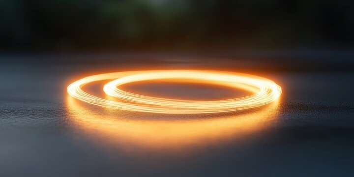 Glowing thread extends, fog drops twist, background fades