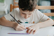 © Ekaterina - The boy draws with felt-tip pens
