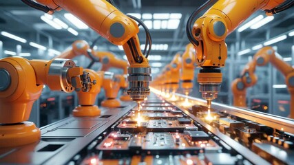 Poster - High-Precision Robotic Arms in a Modern Electronics Manufacturing Facility for Automated Device Production