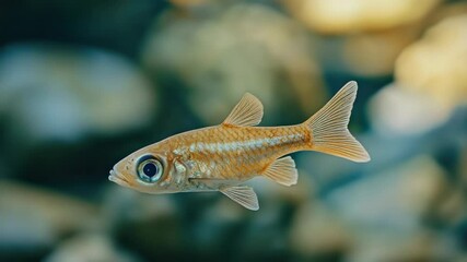 Poster - A close-up photo of a fish with a blurred background