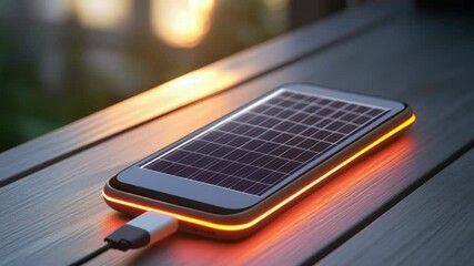 Poster - A cell phone sits on top of a wooden table, perfect for a simple and functional workspace or home decor