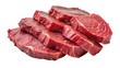 © MdWaliul - Close up of sliced raw beef meat on a transparent background ready to cook