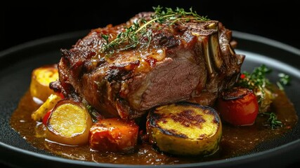 Aufkleber - Fresh meal with protein and healthy greens, perfect for a quick lunch or dinner