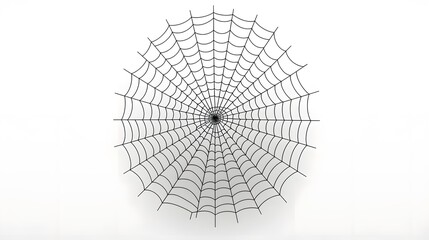 Spider Web Arachnid Old Net Grungy Element Isolated on White Background