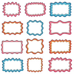 Poster - Colorful hand-drawn frames in various shapes and sizes perfect for design and decoration elements.