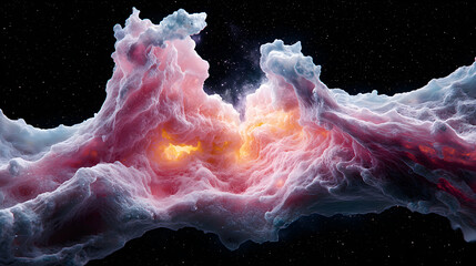 Poster - Stunning cosmic cloud art. This image is ideal for space themed projects or abstract art applications. Use it for posters or digital designs.